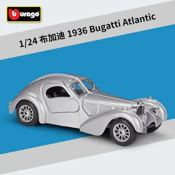 1: 24 Bugatti 1936 Atlantik Daha Yüksek Amerika Birleşik Devletleri Klasik Araba Simülasyon Alaşım Otomobil Bitmiş Ürün Modeli B603
