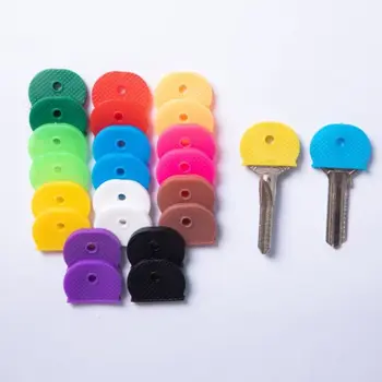 1-32 adet Parlak Renkler İçi Boş silikon anahtar kapağı Kapakları Topper Anahtarlık Anahtarlık Yüzükler Anahtar Kutu çanta düzenleyici Cüzdan