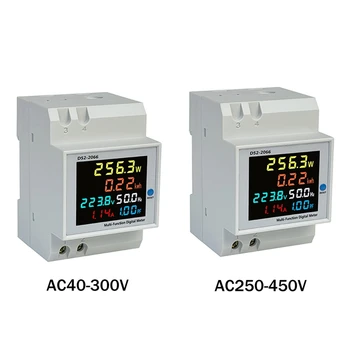 1 ADET Din Raylı Dijital elektrik sayacı 100A Voltmetre Akım Güç Ölçer AC40-300V