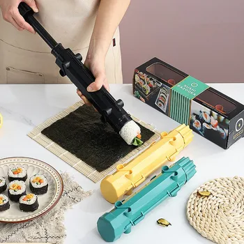 1 ADET DIY Silindir Suşi Yapma Makinesi Hızlı Suşi Bazuka Japon Haddelenmiş Pirinç Köfte Kalıp Mutfak Bento Aksesuarları Araçları