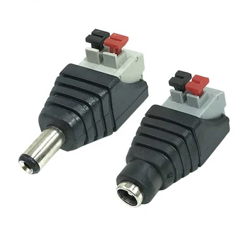 1 ADET Erkek ve Dişi DC Konektörü 5.5 * 2.1 mm DC Güç adaptör jak fiş konnektörü İçin 3528 / 5050 / 5730 Tek Renkli LED Şerit