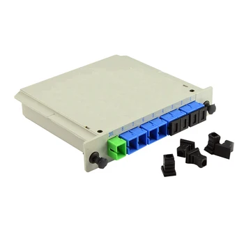1 adet SC UPC PLC 1X8 Fiber Optik bölücü FTTH SC PLC 1: 8 Düzlemsel dalga kılavuzu tipi Fiber optik bölücü kutusu