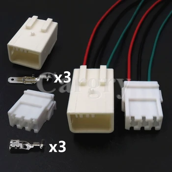 1 Takım 3P 9-144835-3 142681-9 Otomatik Plastik Gövde kablo konnektörü Araba Büyük Akım Kablo Demeti Soketi
