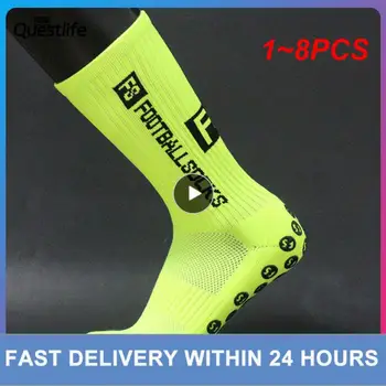 1 ~ 8 ADET Yeni Stil FS futbolcu çorapları Yuvarlak Silikon Vantuz Kavrama Anti Kayma futbol çorapları Spor Erkek Kadın Beyzbol Rugby Çorap