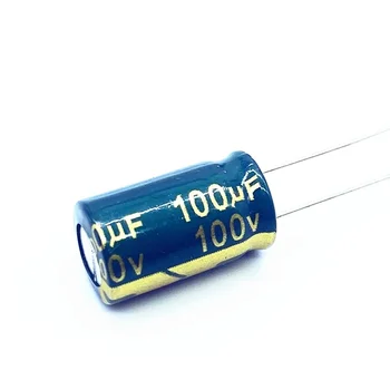 10 adet / grup 100V 100UF Düşük ESR / Empedans yüksek frekanslı alüminyum elektrolitik kondansatör boyutu 10X14 100v 100UF 20%