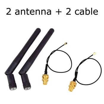 10 Adet / grup 2.4 GHz 3dBi WiFi 2.4 g Anten Anten RP-SMA Erkek kablosuz yönlendirici + 17 cm PCI U. FL IPX RP SMA Erkek Pigtail Kablo
