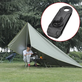 10 adet Kamp Çadırı Sabitleme Klipleri Spiral Kilitleme Taşınabilir Tente Branda Kelepçe Rüzgar Geçirmez Güçlü Yük taşıyan Kamp Aksesuarları
