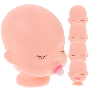 10 adet Vinil Bebek Kafası Canlı Bebek Kafa Dekor Zanaat Bebek Kafaları Bebek Dekor Vücut Parçası Değiştirme El Sanatları DIY Çocuklar için oyuncaklar