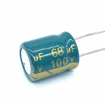 100 adet / grup 68UF 100v 68UF alüminyum elektrolitik kondansatör boyutu 10X13 20%
