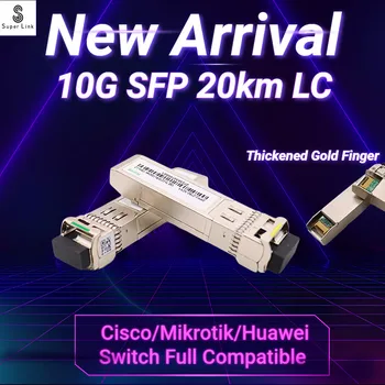 10G SFP 20 km LC fiber optik modül Simpleks Fiber SFP Modülü Tekli Cisco / Mikrotik / Huawei Anahtarı Tam Uyumlu