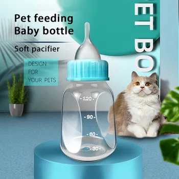 120ml Yavru Yavru biberon Seti Pet Köpek Kedi Bebek Hemşirelik Su süt besleyici Kedi içme suyu şişesi Pet Besleyici Malzemeleri