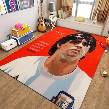15 Boyutları Diego-Maradona Baskılı Halı kaymaz Halı Futbol Yıldızı Alan Kilim Oturma Odası yatak odası kapısı Mat Mutfak Mat Hediye