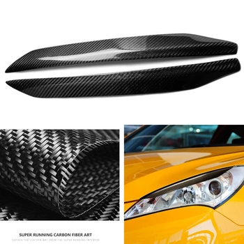2 Adet Ön Başkanı İşık Trim Sticker Göz Kapağı Far Kapağı Far Kaş Hyundai Genesis Coupe 2009-2011 İçin