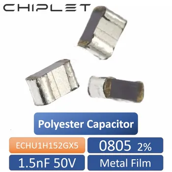 20 adet ECHU1H152GX5 Çip Metal Film Polyester Kondansatör 0805 1.5 nf 50V 2 % PPS 1220 2012 Kapasite