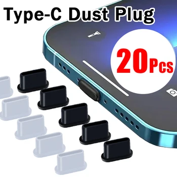 20 adet Tip-C Silikon Toz Fişi USB şarj portu Koruyucu anti-toz Fişi Kapağı Kapağı Samsung Huawei Xiaomi Telefon Dustplug