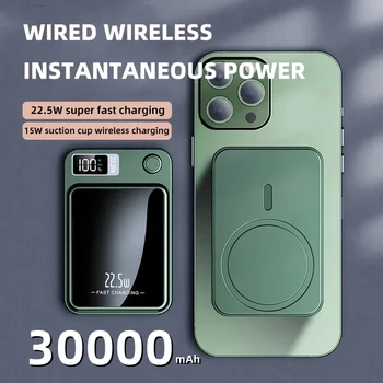 20000mAh Manyetik Qi Kablosuz Şarj Güç Bankası 22.5 W iPhone için Hızlı Şarj 14 13 12 11 Samsung Huawei Xiaomi Mini Powerbank