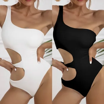 2022 Avrupa ve Amerikan Lace up Tek Parça Bikini Mayo Özel Kumaş Sıcak Satış Mayo Kadınlar