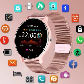 2023 akıllı saat Bayanlar Tam dokunmatik Ekran Spor Spor izle IP67 su geçirmez Bluetooth Android ıOS İçin akıllı saat Kadın