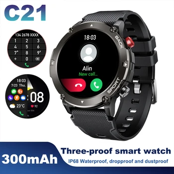 2023 Askeri akıllı saat Erkekler 1.32 İnç Ultra uzun Pil Ömrü Bluetooth Çağrı Spor İzci 5ATM Su Geçirmez Spor Smartwatch