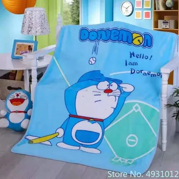 2023 Sıcak Anime Doraemon Sarı Ördek Battaniye Atmak Çocuk Bebek Erkek Evcil Köpek Yatak Kanepe Beşik Uçak 100x140cm noel hediyesi
