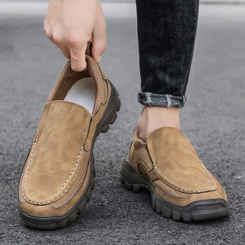 2023 Yeni Sonbahar Smokin Ayakkabı Erkekler Moda Tasarım Klasik erkek ayakkabısı Yüksek Kaliteli Deri Rahat Dantel-up Erkekler rahat ayakkabılar