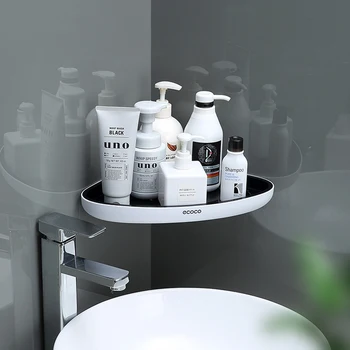 2023 Üçgen Banyo Organizatör Raf Şampuan Depolama Rafı Duvara Monte Mutfak Modern Ev Eşyaları Banyo Aksesuarları