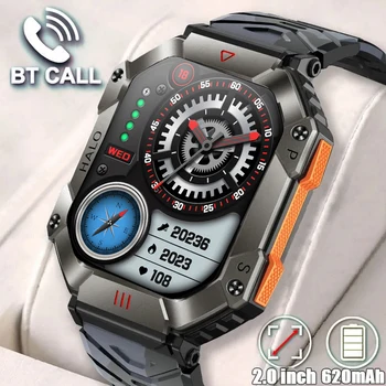 2023New BT Çağrı akıllı saat Erkekler IP68 Su Geçirmez Saatler Açık Spor Spor İzci Sağlık Monitör android İOS için akıllı saat