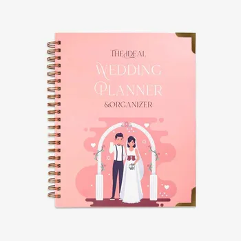 2024 Yeni Planlayıcısı Romantik Düğün Planı Kitap İngilizce Nişan Planlama NotebookCoil kitap / spiral defter / sarma defter