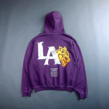 23ss DARC SPOR Los Angeles Pamuk Unisex erkek Hoodie Hip Hop Sokak Kostüm Harajuku Kapüşonlu Sweatshirt Üst