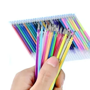 24 Renk Yedekler İşaretleyiciler Suluboya Jel Kalem Yerine Malzemeleri Ofis Kırtasiye Bahçe Anahat Kalem Yerine Bir Kutu Ofis Okul