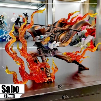 25cm Tek Parça Anime Heykelcik Sabo Şekil Yangın Sabo PVC GK Heykeli Pvc Aksiyon Figürleri Koleksiyon Model Oyuncaklar Çocuk Hediyeler İçin