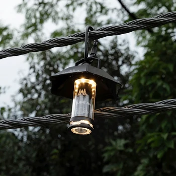 2600mAh Asılı Çadır Lambası Abajur 85LM Acil Durum ışığı TİP-C Şarj Edilebilir Açık Fener IPX6 Su Geçirmez Kamp Aksesuarları