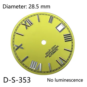 28.5 mm dial emaye Romen rakamları modifiye izle dial için uygun NH35/36 / 4R / 7S hareket izleme aksesuarları