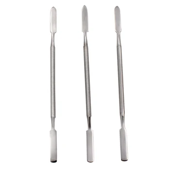 3 adet Diş Paslanmaz Çelik karıştırma bıçağı Araçları Diş Spatuler Çubuk Sanat fondoten Göz Farı Karıştırma Çubuğu Araçları Malzemeleri