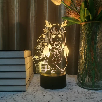 3D Led Lamba Anime iblis avcısı Tokitou Muichirou Manga Gece Lambası Çocuk Ev Dekor İçin Kimetsu Hiçbir Yaiba Noel Illusion Hediye