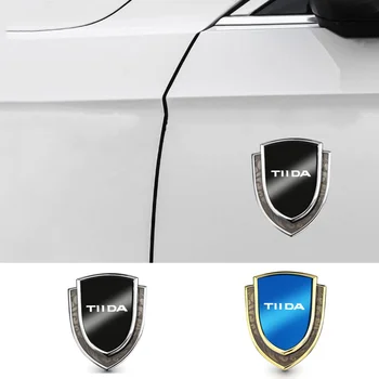 3D Metal Araba Vücut Gövde Çamurluk Dekorasyon Kalkanı Çıkartmalar Su Geçirmez Çıkartma Nissan Tiida 2005-2015 İçin 2016 2017 2019 2020 2021