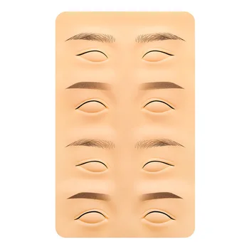3D Silikon Uygulama Cilt Kaş Göz Bloğu Dövme Acemi Eğitim Göz Kapağı Yarı kalıcı Makyaj Dövme Eyeliner İnsan yüzü simul