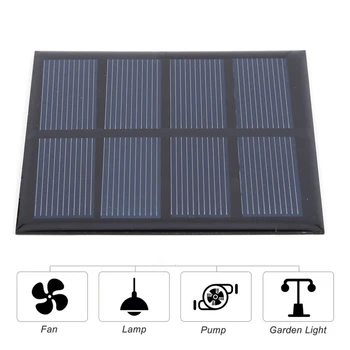 3W 2V güneş panelı Şarj Cihazı Polikristal Dış Mekan güneş panelleri Hafif Çizilmeye Dayanıklı Avlu Aydınlatma 1.5 V-2V Piller