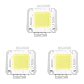 3X kare şekli beyaz DC ışık lamba COB SMD LED modülü çip 30-36 V 20 W