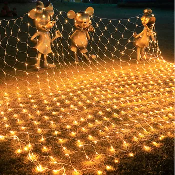 3x2m 192led perde ışık LED perili dizi ağ Örgü Düğün Noel Partisi Yeni Yıl Garland açık hava bahçe dekorasyonu AB 220V