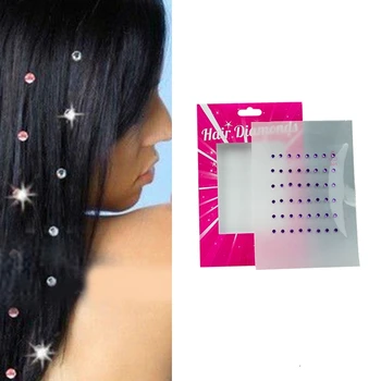 48 Adet Rhinestone Jewels Kızlar Saç Elmas Dekor Tek Kullanımlık Moda Kadın saç Uzatma Düzleştirici Süslüyor saç aksesuarları