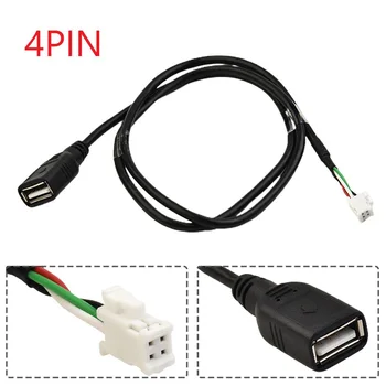 4Pin Konektörü USB Uzatma Kablosu Adaptörü Yüksek performanslı araç elektroniği Adaptörü Aksesuarları İçin Araba Radyo Stereo