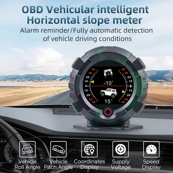 4x4HUD X95 Çok Fonksiyonlu HUD HEAD Up Display OBD / GPS Hız Göstergesi Eğim Göstergeleri İnklinometre kilometre irtifa aşırı hız alarmı