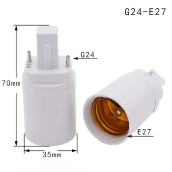 5 Adet Geciktirici G24 To E27 Lamba G24 Adaptörü Vida Tutucu Dönüştürücüler Ampul Baz Soket LED Halojen CFL