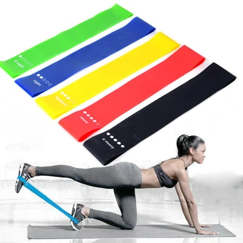 5 adet / takım Egzersiz elastik bantlar Hafif TPE Yoga germe kemeri Çok Fonksiyonlu Yardımcı Aletler Vücut Geliştirme Ekipmanları için