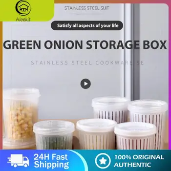 5 ~ 20 ADET Mutfak Meyve Ve Sebze saklama kutusu Buzdolabı Plastik Gıda Mühürlü Kutu Drenaj Yeşil Soğan Kıyılmış Zencefil Sarımsak