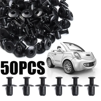 50 adet / takım Lexus Subaru Nissan Oto Bağlantı Elemanları Tampon Çamurluk Çamur Flep Çamurluk plastik Perçin Sabitleme Klipsi Kapak Araba Raptiye