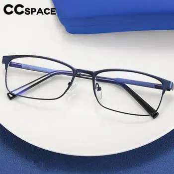 56763 İş Metal Optik Gözlük Çerçevesi Erkekler için Bahar Menteşe Düz Ayna Reçete Gözlük Anti Mavi Bilgisayar Gözlükleri