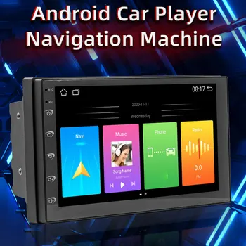 7 İnç Araba MP5 Çalar Bluetooth uyumlu GPS Navigasyon Taşınabilir Araç Stereo USB FM Mirrorlink WiFi Geri Kamera Android 12