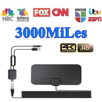 8K Kapalı 3000 miles Dijital HDTV Anten TV Anteni Amplifikatör booster DVB T2 ISDBT uydu anteni Sinyal Alıcısı